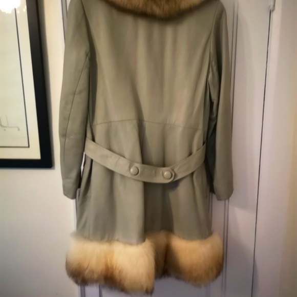 Vintage fox fur and leather Jacket - Picture 2 of 2